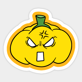 Angry Yellow Pepper Sticker